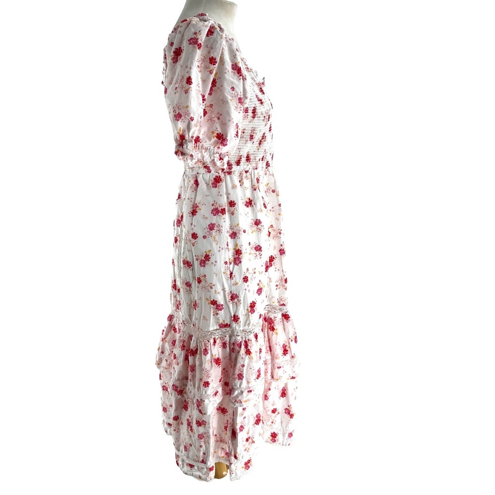 LoveShackFancy Target Floral Smocked Cosette Cottagecore Farmhouse Dress Medium - Picture 8 of 12